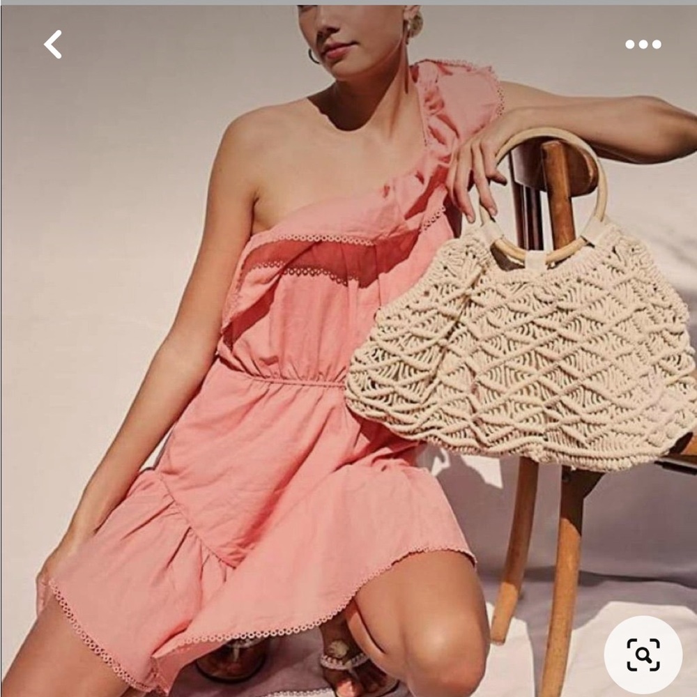 Free People One Shoulder Dress in Pink